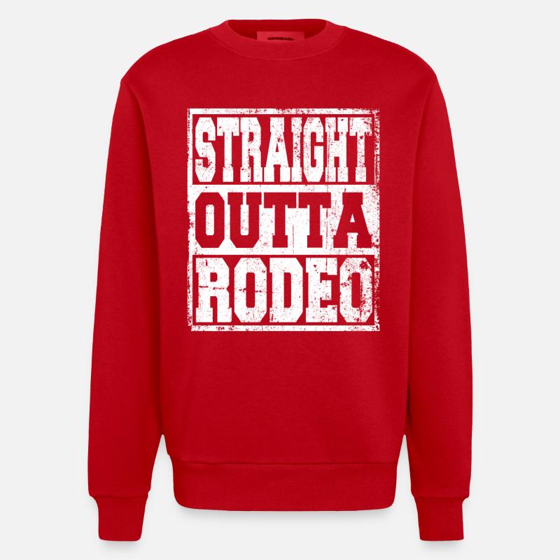 Rodéo en disant drôle - Sweat bio épais oversize fabriqué en UE - rouge