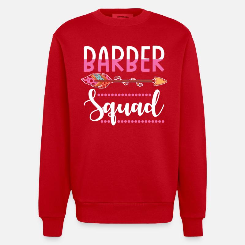 groupe de coiffeur - Sweat bio épais oversize fabriqué en UE - rouge