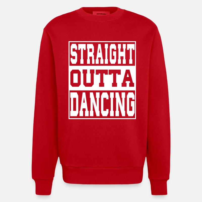 Danser en disant drôle - Sweat bio épais oversize fabriqué en UE - rouge