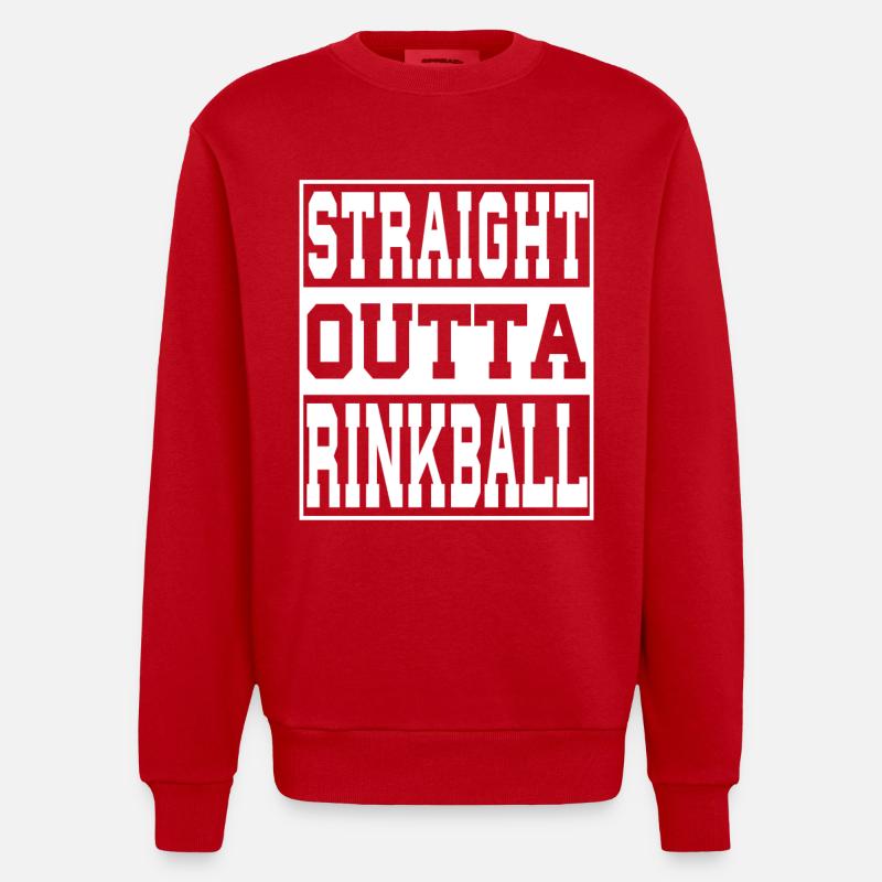 Rinkball dit drôle - Sweat bio épais oversize fabriqué en UE - rouge