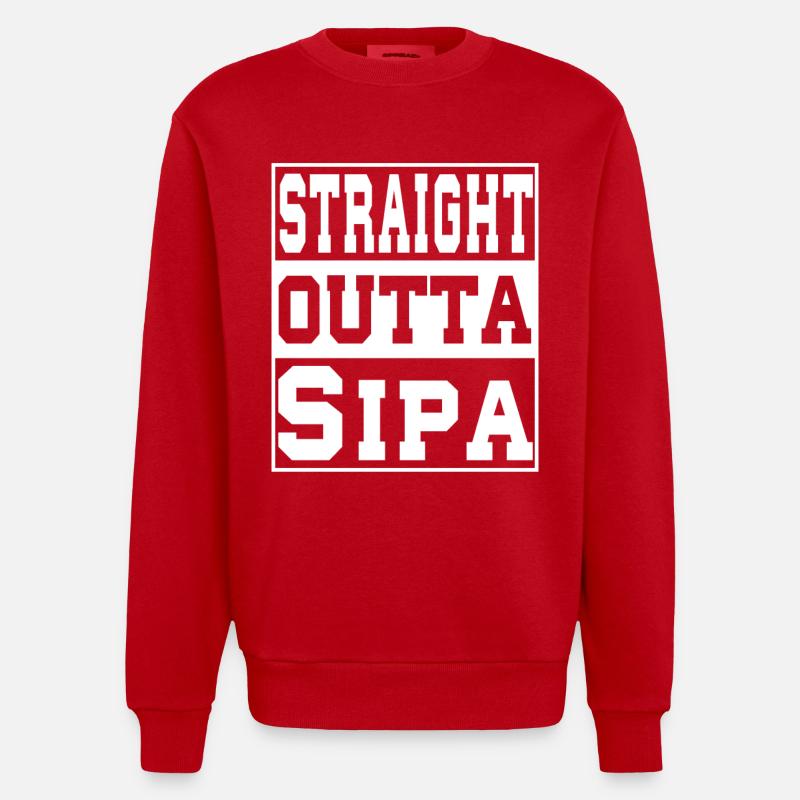 Sipan saying funny - Heavyweight Oversized Organic Crew Neck Made in EU - red
