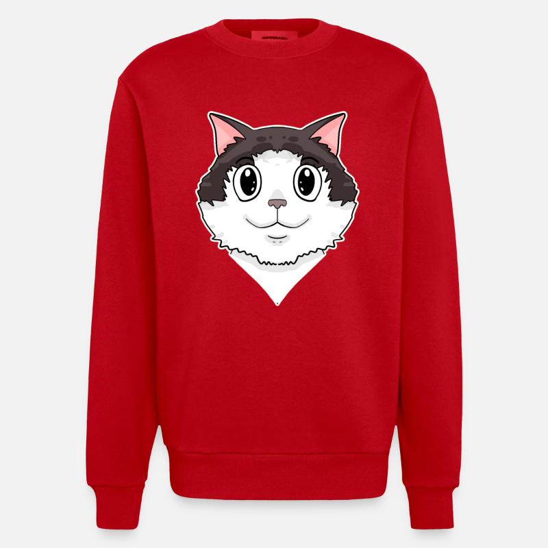 Chat Ragdoll - Sweat bio épais oversize fabriqué en UE - rouge