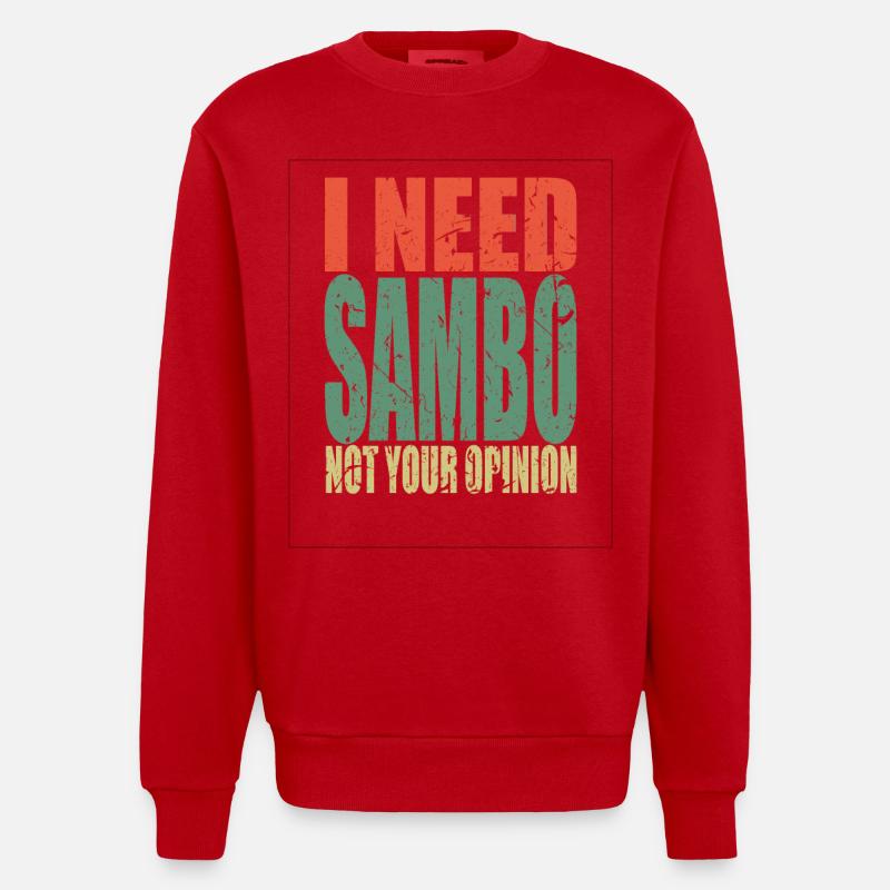 Sambo saying funny - Heavyweight Oversized Organic Crew Neck Made in EU - red