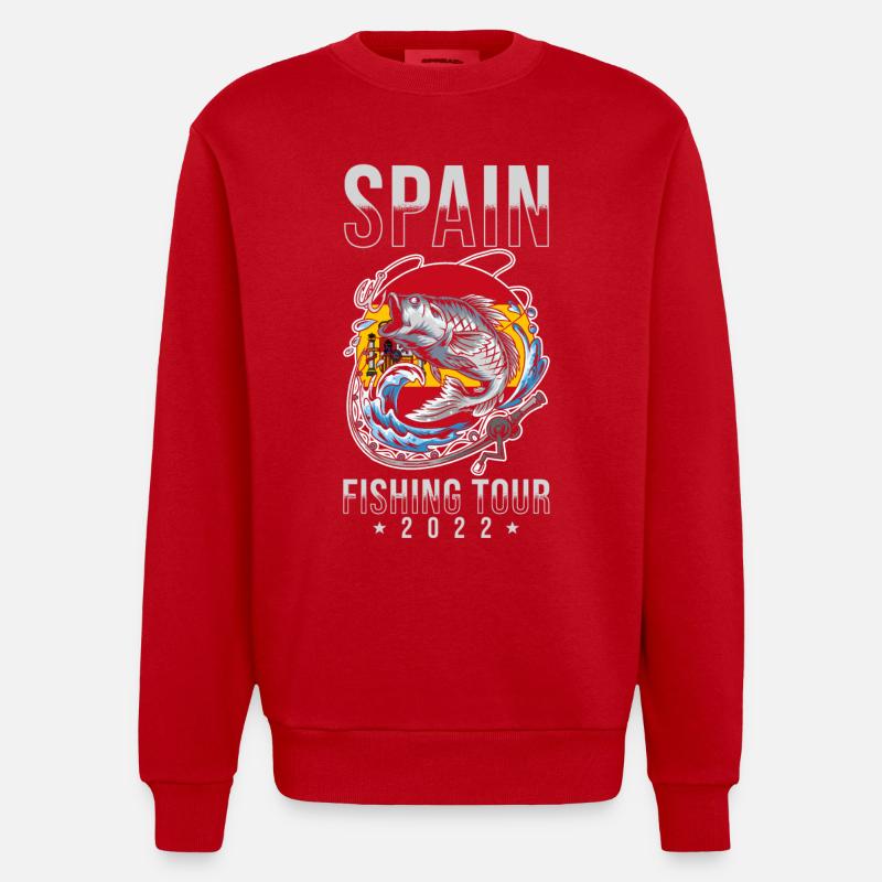 Angeltour Spanien 2023 - Heavyweight Oversized Organic Crew Neck Made in EU - Rot