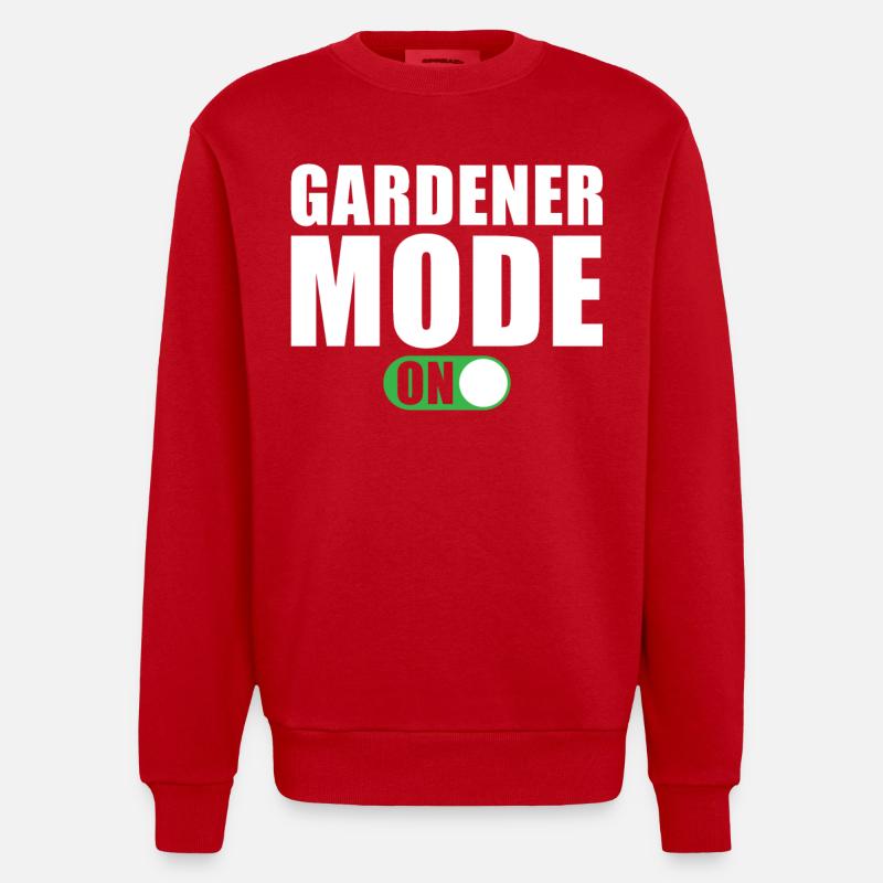 Gärtner Modus Ein - Heavyweight Oversized Organic Crew Neck Made in EU - Rot