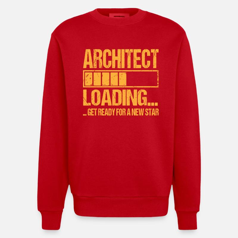 Architect loading Architect Training - Heavyweight Oversized Organic Crew Neck Made in EU - red