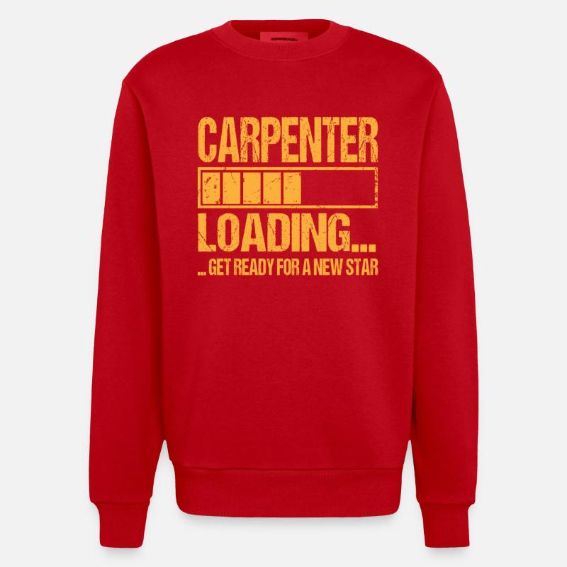 Craftsman loading Craftsman Training - Heavyweight Oversized Organic Crew Neck Made in EU - red