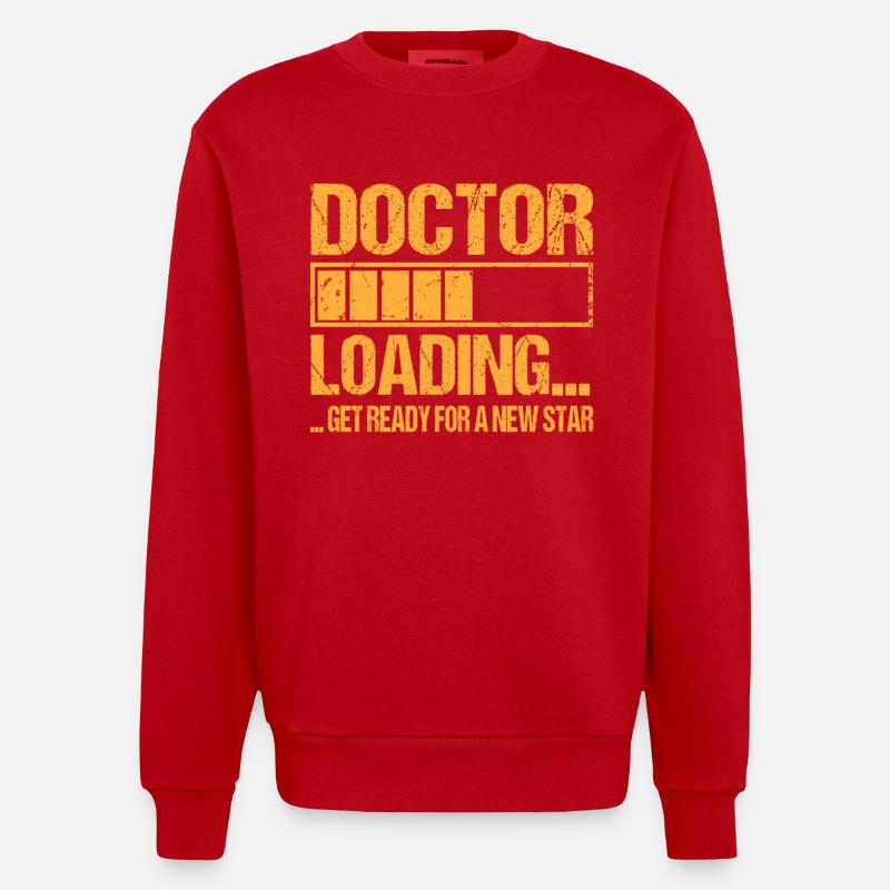 Arzt loading Arzt Ausbildung - Heavyweight Oversized Organic Crew Neck Made in EU - Rot