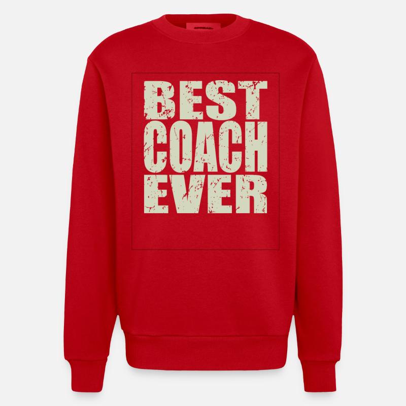 Best Coach ever Coach Geschenk - Heavyweight Oversized Organic Crew Neck Made in EU - Rot