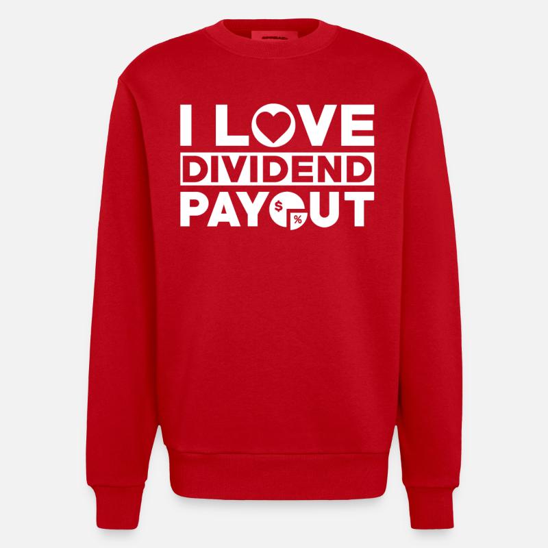 Actions d’actionnaires à dividendes - Sweat bio épais oversize fabriqué en UE - rouge