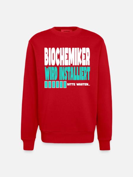 Biochemiker wird installiert - Heavyweight Oversized Organic Crew Neck Made in EU - Rot