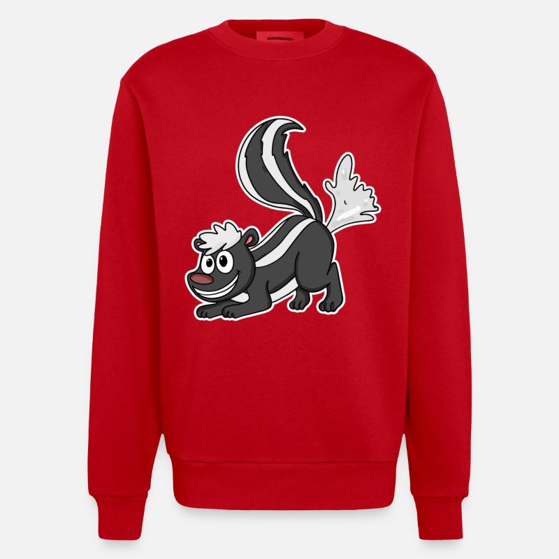 Mouffette de Skunk - Sweat bio épais oversize fabriqué en UE - rouge