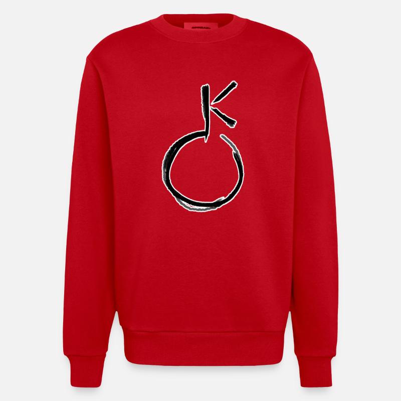 Symbole d’astrologie - Sweat bio épais oversize fabriqué en UE - rouge