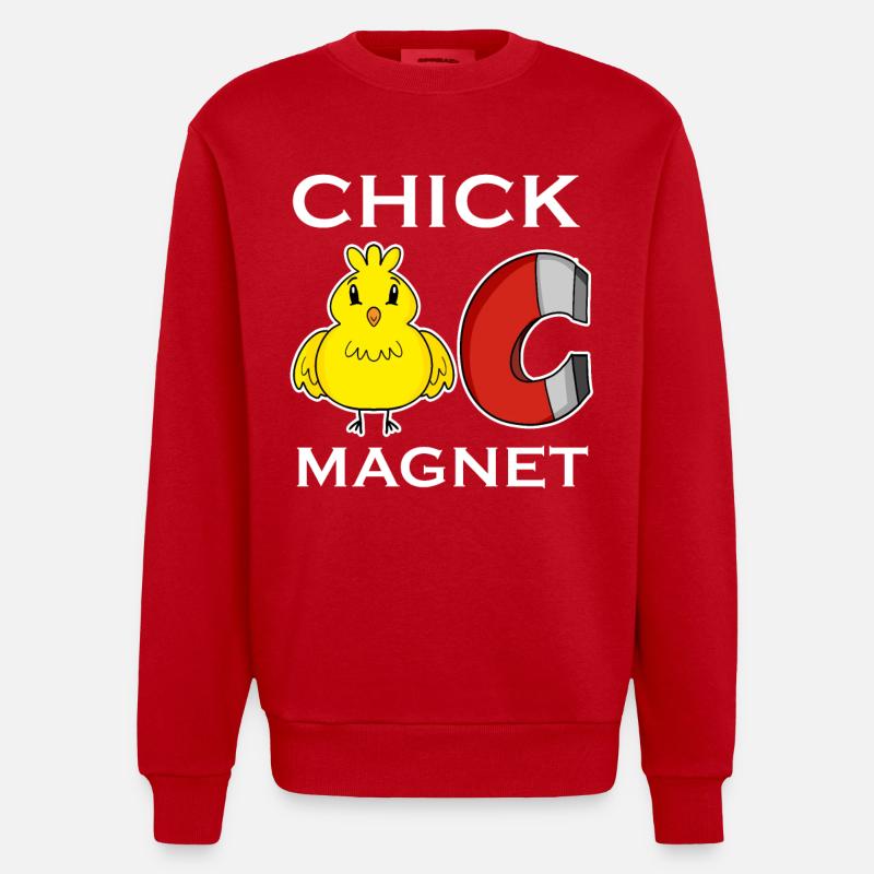 Aimant de poussin - Sweat bio épais oversize fabriqué en UE - rouge