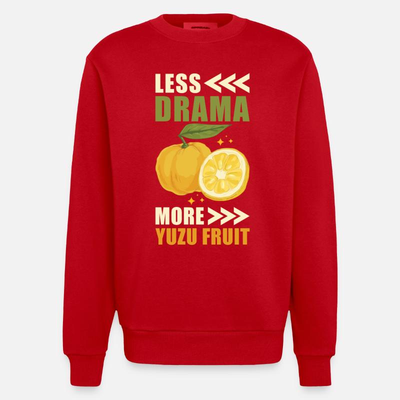 Yuzu Fruit Dicton - Sweat bio épais oversize fabriqué en UE - rouge