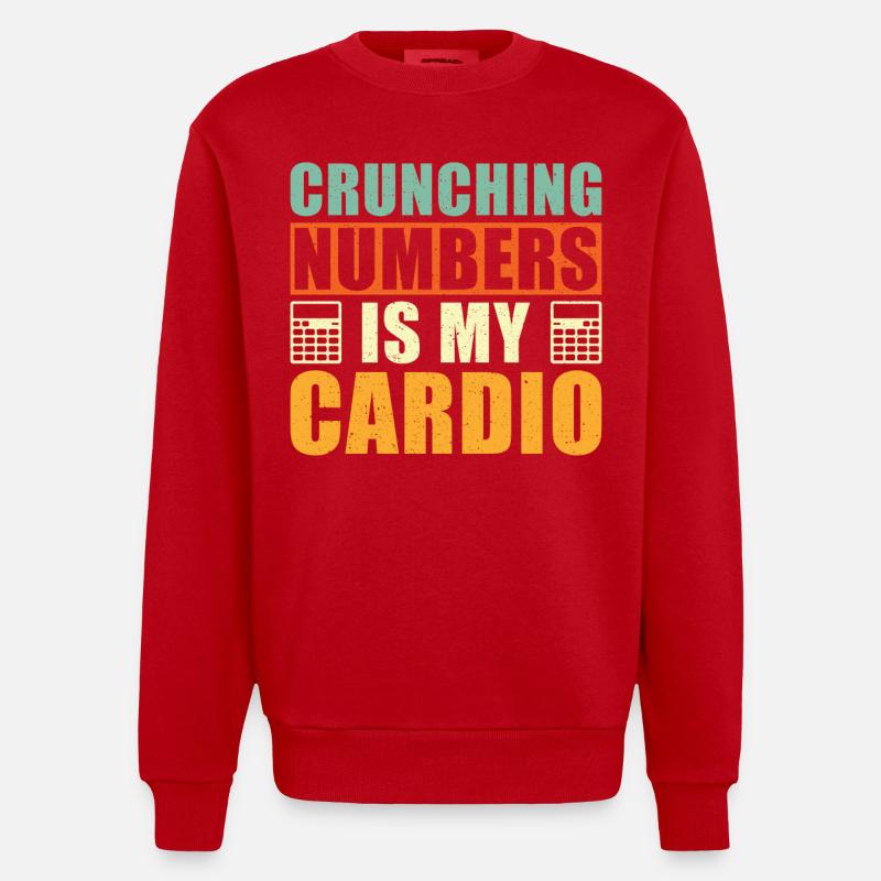 Comptable Dire - Sweat bio épais oversize fabriqué en UE - rouge