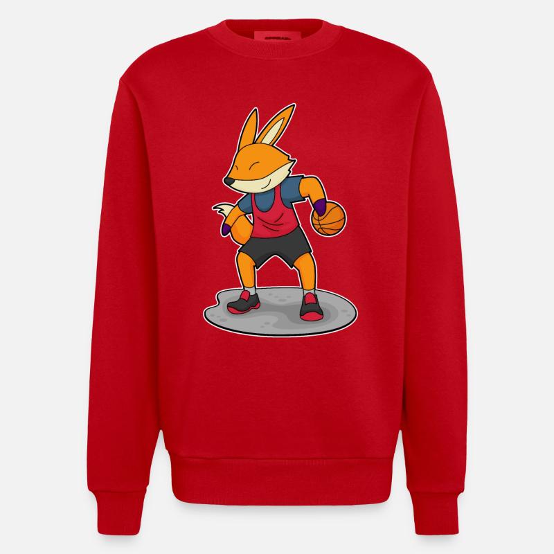 Fuchs Basketteur Basketteur - Sweat bio épais oversize fabriqué en UE - rouge