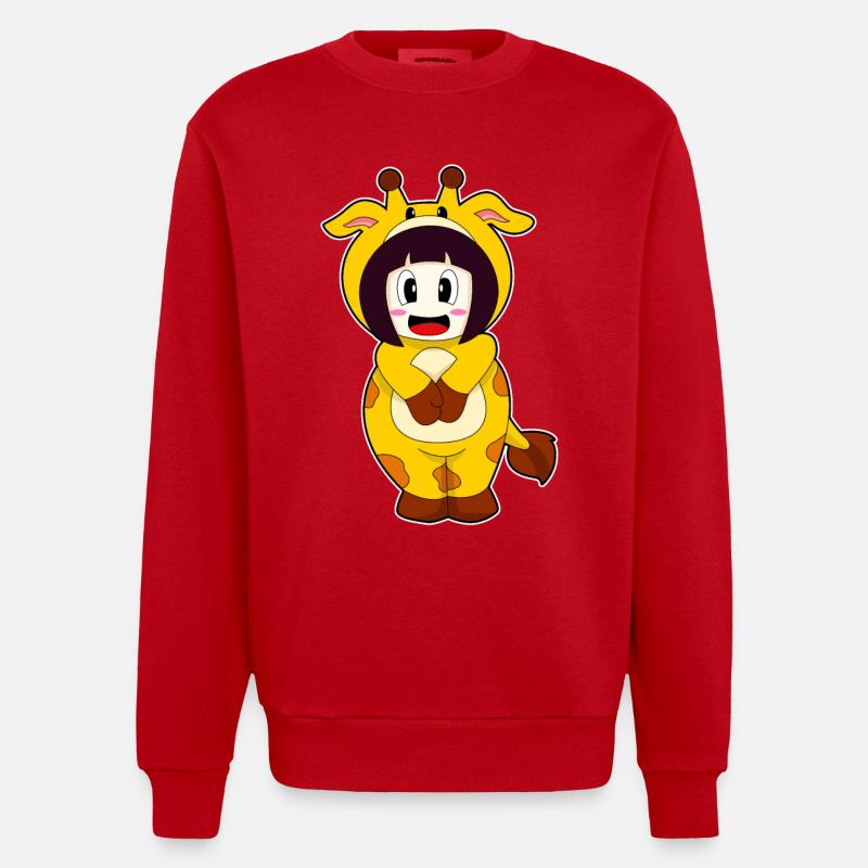 Costume de girafe - Sweat bio épais oversize fabriqué en UE - rouge