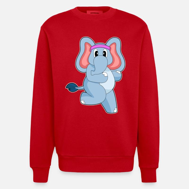Elephant Jogger Jogging - Sweat bio épais oversize fabriqué en UE - rouge