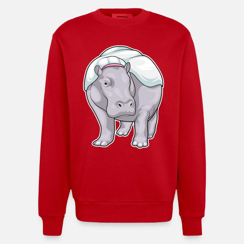 Mariage Hippo Bride - Sweat bio épais oversize fabriqué en UE - rouge