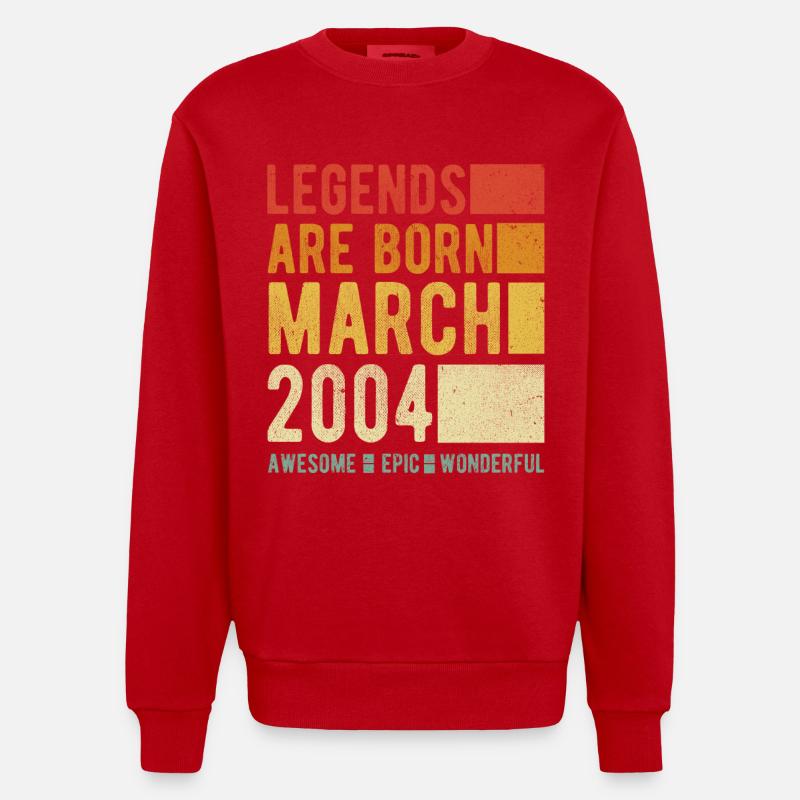 Anniversaire Mars 2004 - Sweat bio épais oversize fabriqué en UE - rouge