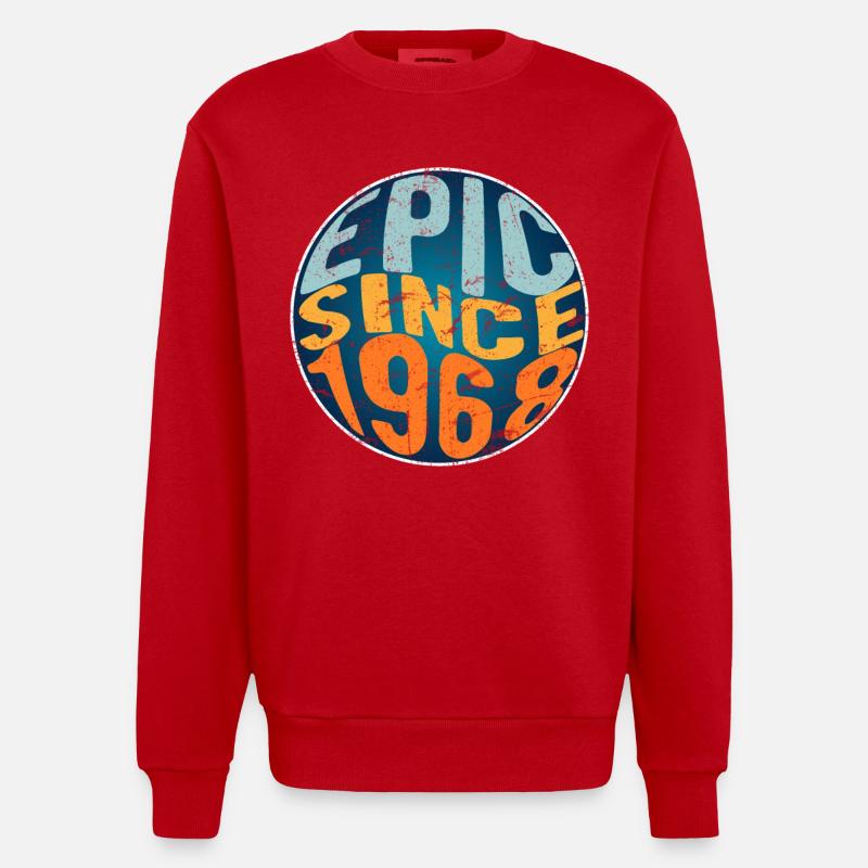 Episch Seit 1968 - Heavyweight Oversized Organic Crew Neck Made in EU - Rot