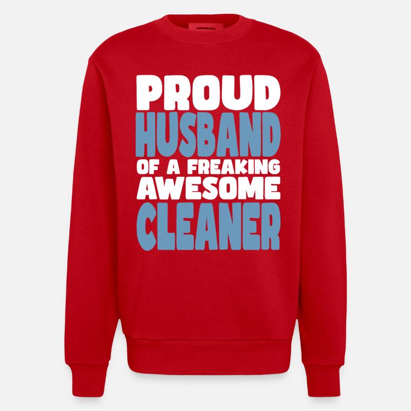 Fière épouse d’un sacré bon - Sweat bio épais oversize fabriqué en UE - rouge