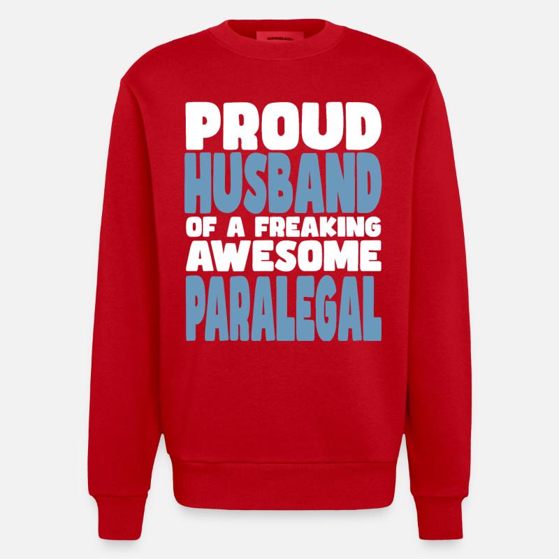 Fière épouse d’un sacré bon - Sweat bio épais oversize fabriqué en UE - rouge