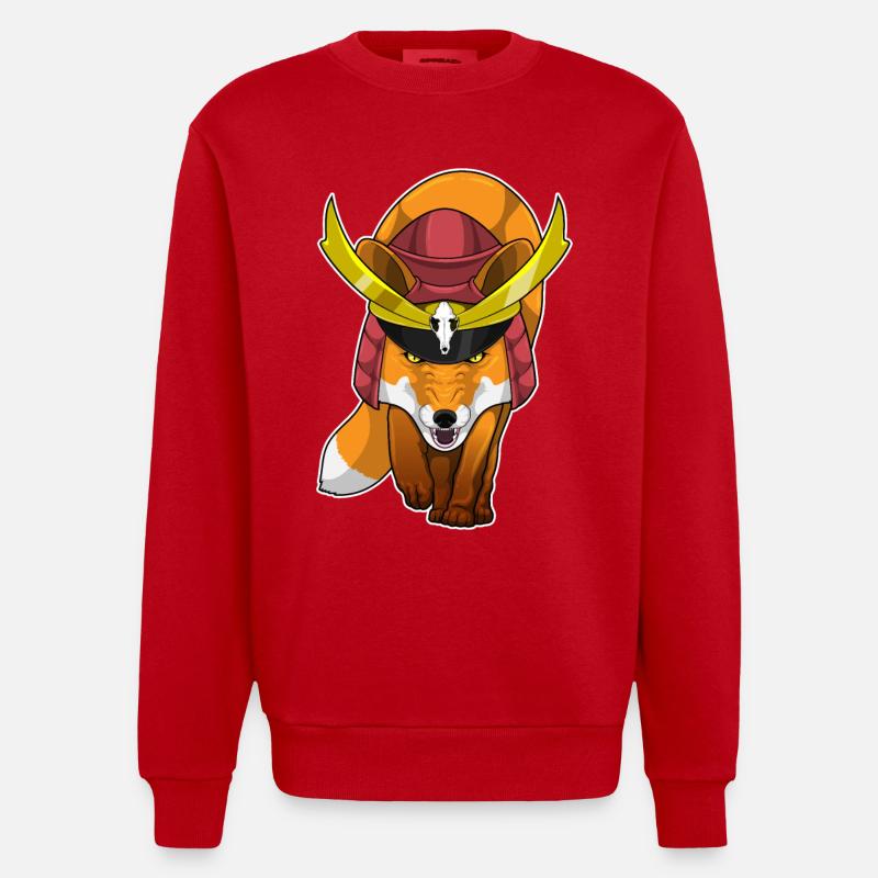 Arts martiaux Fox Samurai - Sweat bio épais oversize fabriqué en UE - rouge