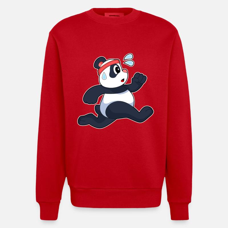 Panda Jogger Jogging - Sweat bio épais oversize fabriqué en UE - rouge