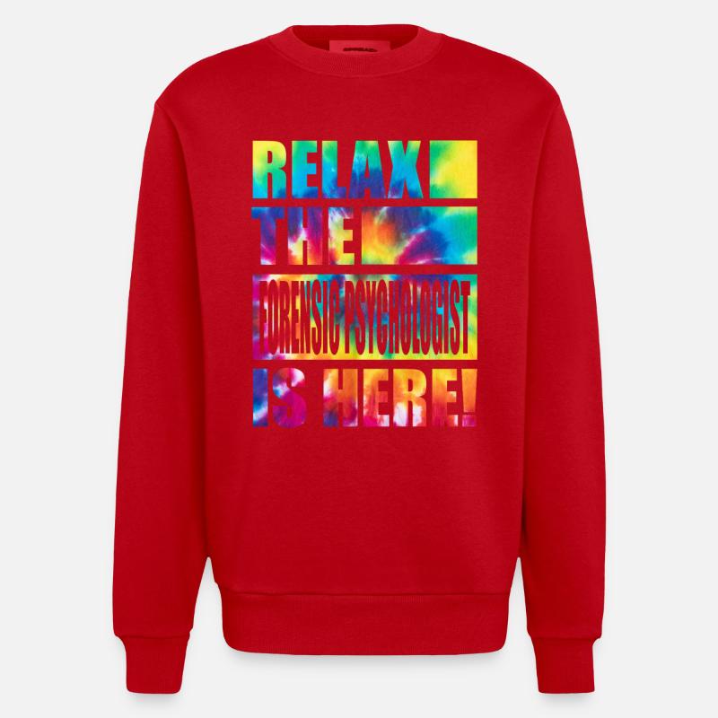 Forensic Psychologist Lustiger Spruch - Heavyweight Oversized Organic Crew Neck Made in EU - Rot