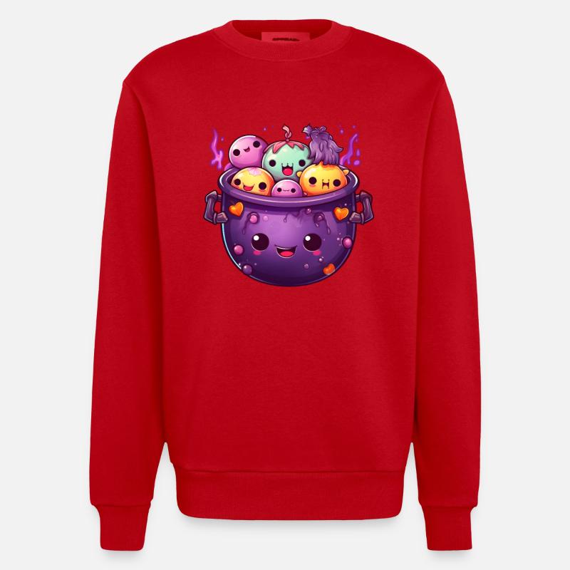 Niedliche Hexe - Heavyweight Oversized Organic Crew Neck Made in EU - Rot