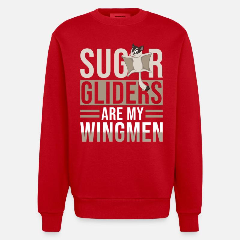 Sugar Glider Spruch - Heavyweight Oversized Organic Crew Neck Made in EU - Rot