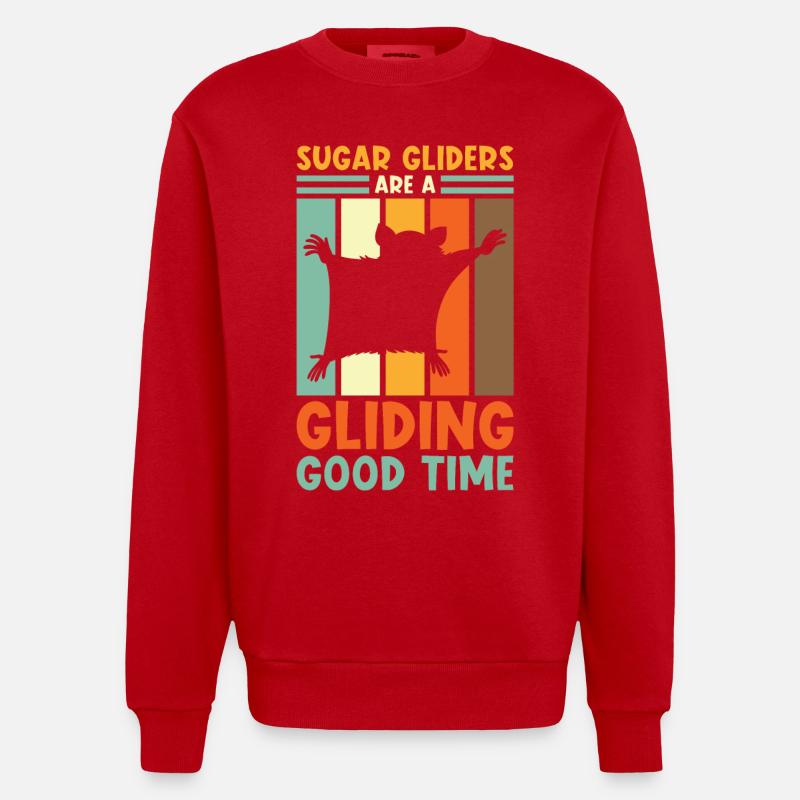 Sugar Glider Spruch - Heavyweight Oversized Organic Crew Neck Made in EU - Rot