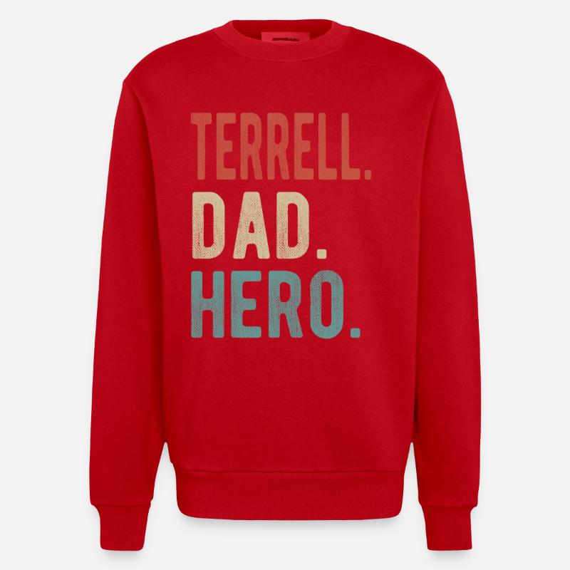 Terrell Papa Héros - Sweat bio épais oversize fabriqué en UE - rouge