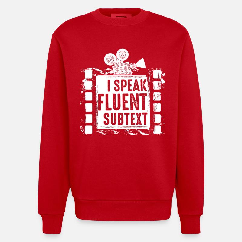 Dialogue Dissector Scénariste - Sweat bio épais oversize fabriqué en UE - rouge