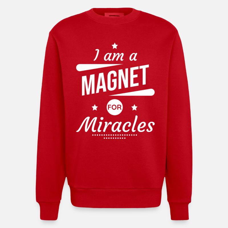 Citations inspirantes d’affirmations positives - Sweat bio épais oversize fabriqué en UE - rouge