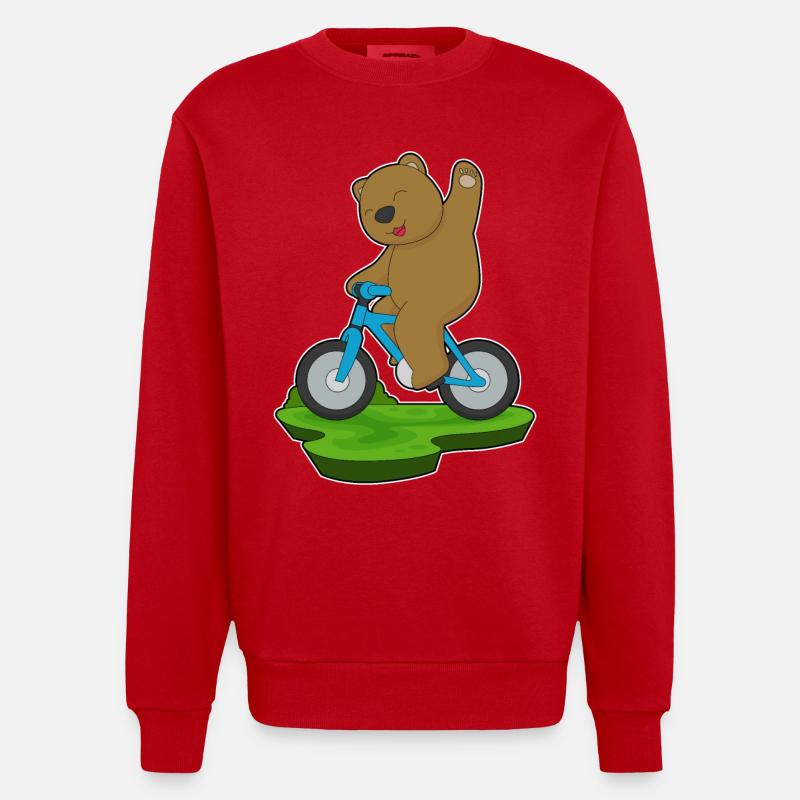 Vélo de l’ours - Sweat bio épais oversize fabriqué en UE - rouge