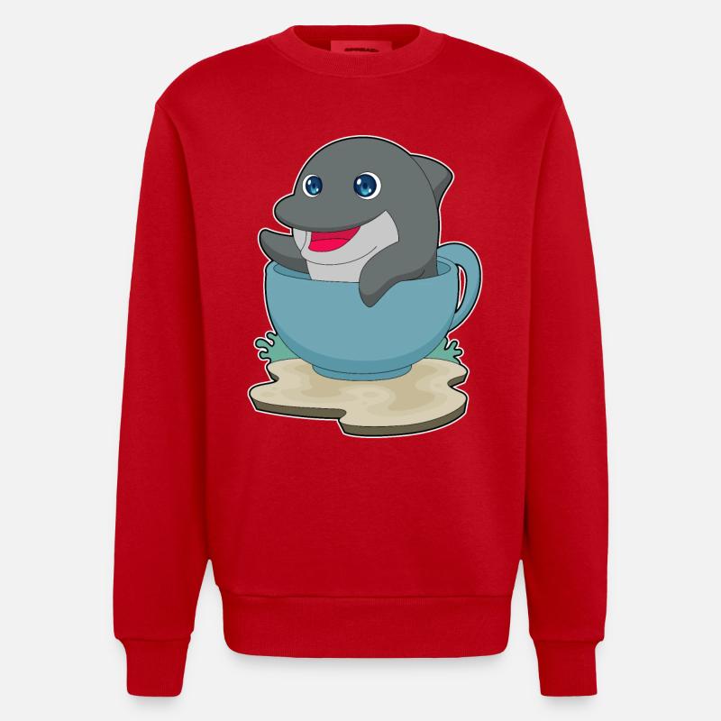 Mug Dauphin - Sweat bio épais oversize fabriqué en UE - rouge