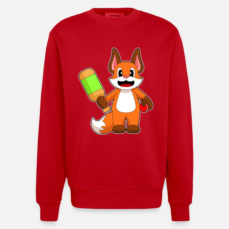 Batte de cricket Fox Cricket - Sweat bio épais oversize fabriqué en UE - rouge