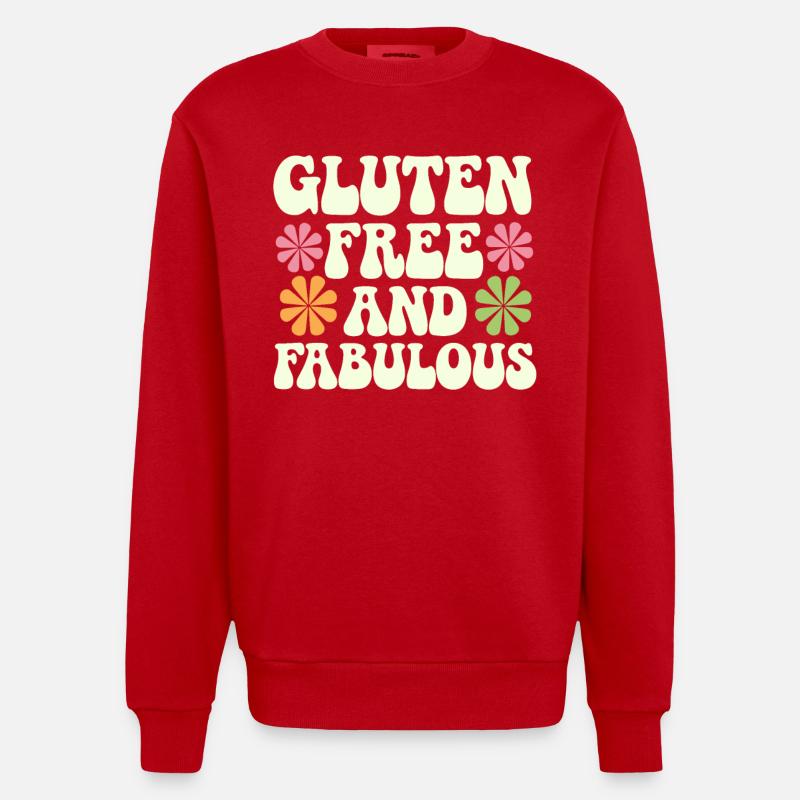 Sans gluten et fabuleux - Sweat bio épais oversize fabriqué en UE - rouge
