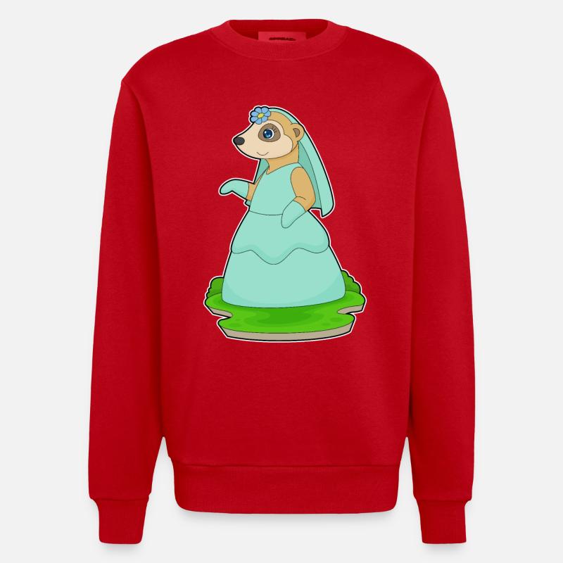 Suricate Voile de mariée Mariage - Sweat bio épais oversize fabriqué en UE - rouge