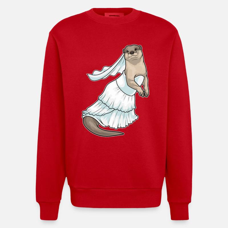 Robe de mariée Otter - Sweat bio épais oversize fabriqué en UE - rouge