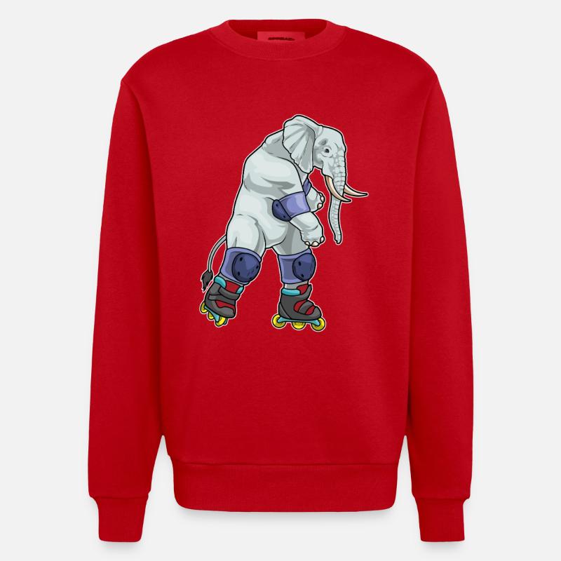 Elefant Inline skating Inline skates - Heavyweight Oversized Organic Crew Neck Made in EU - Rot