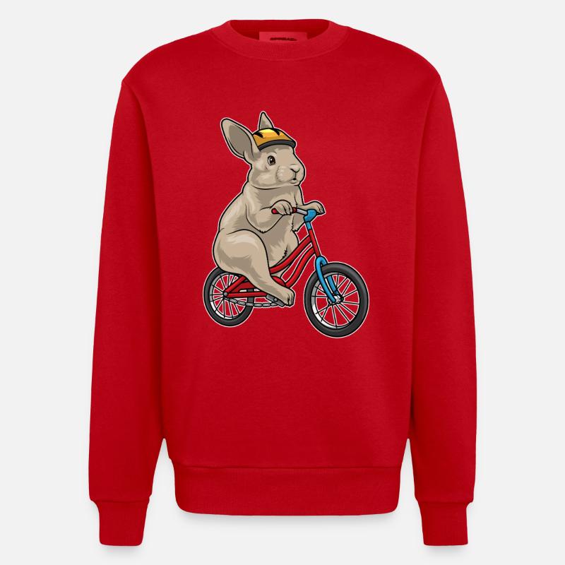 Vélo Rabbit - Sweat bio épais oversize fabriqué en UE - rouge