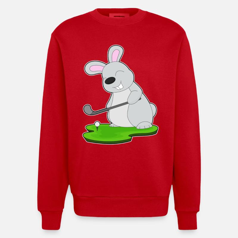 Rabbit Golf Golf Clubs - Sweat bio épais oversize fabriqué en UE - rouge