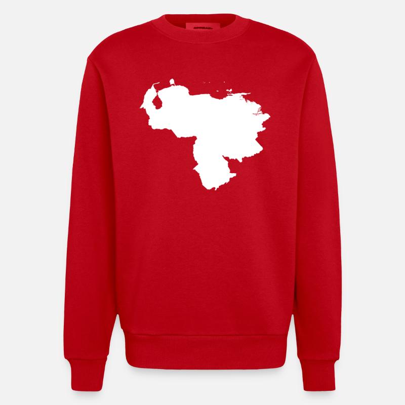 Venezuela originelle Geschenkidee - Heavyweight Oversized Organic Crew Neck Made in EU - Rot