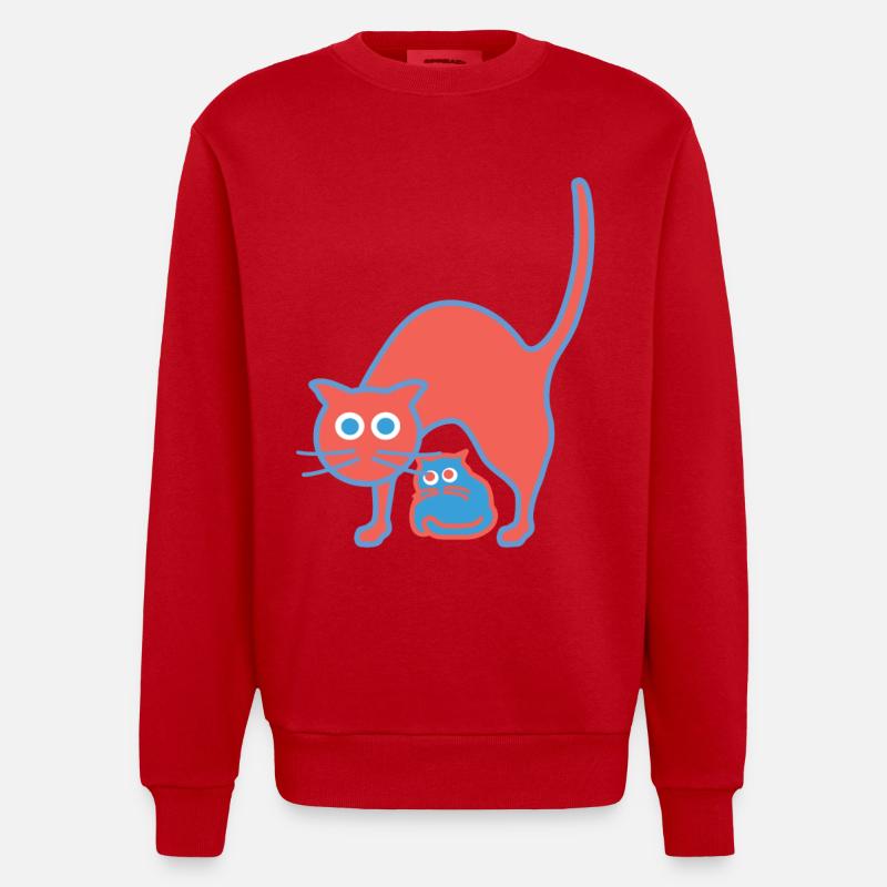Tiff und Toeff 2 - Heavyweight Oversized Organic Crew Neck Made in EU - Rot