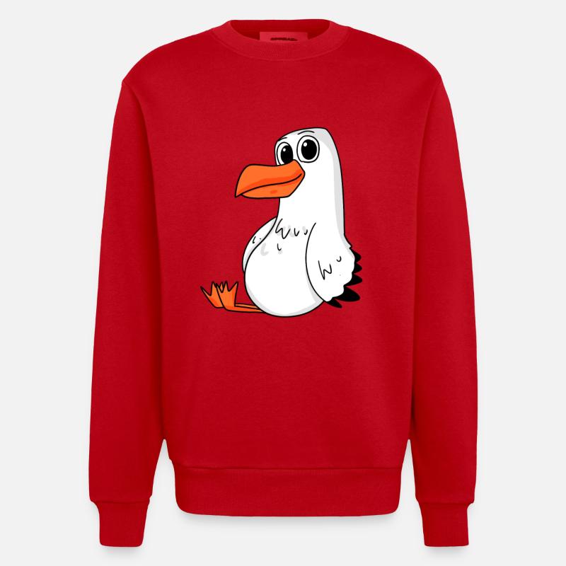 Möwe - Heavyweight Oversized Organic Crew Neck Made in EU - Rot
