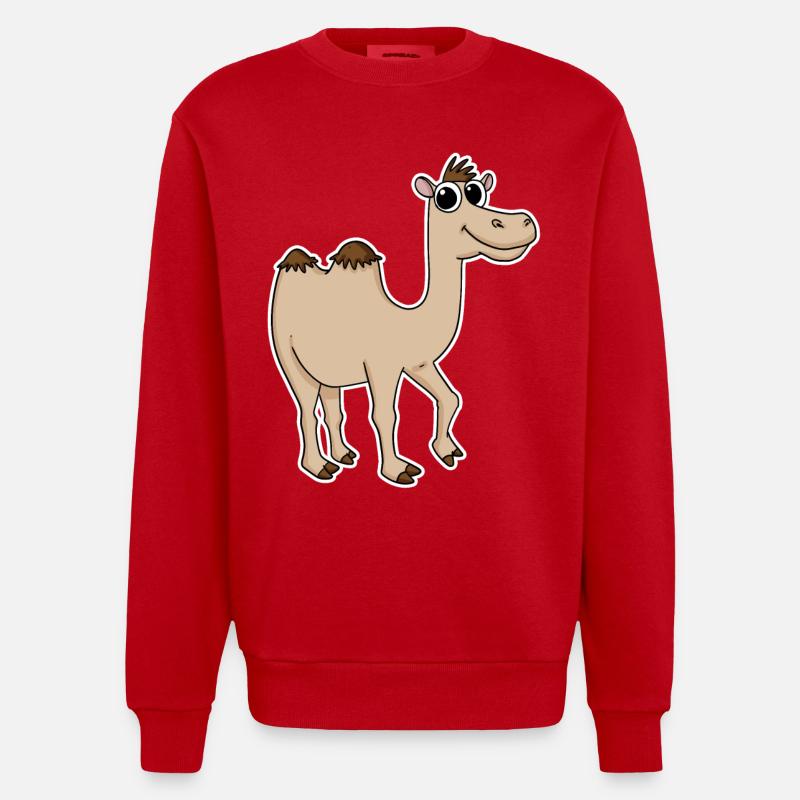 Kamel - Heavyweight Oversized Organic Crew Neck Made in EU - Rot